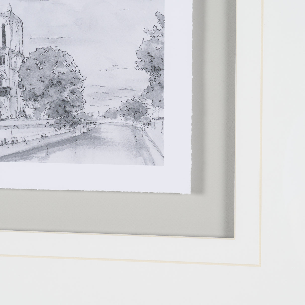 Water Side II by PanPan a Framed Art Print Matted under Glass from Mercana - Luna Furniture