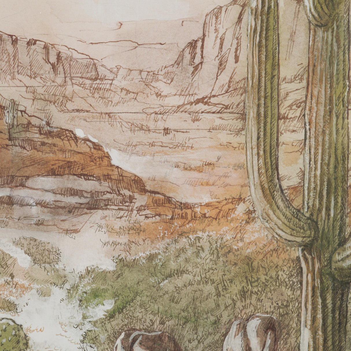 Red Rock Country III by Mercana Studio Hand-Embellished Framed Artwork Matted under Glass from Mercana - Luna Furniture