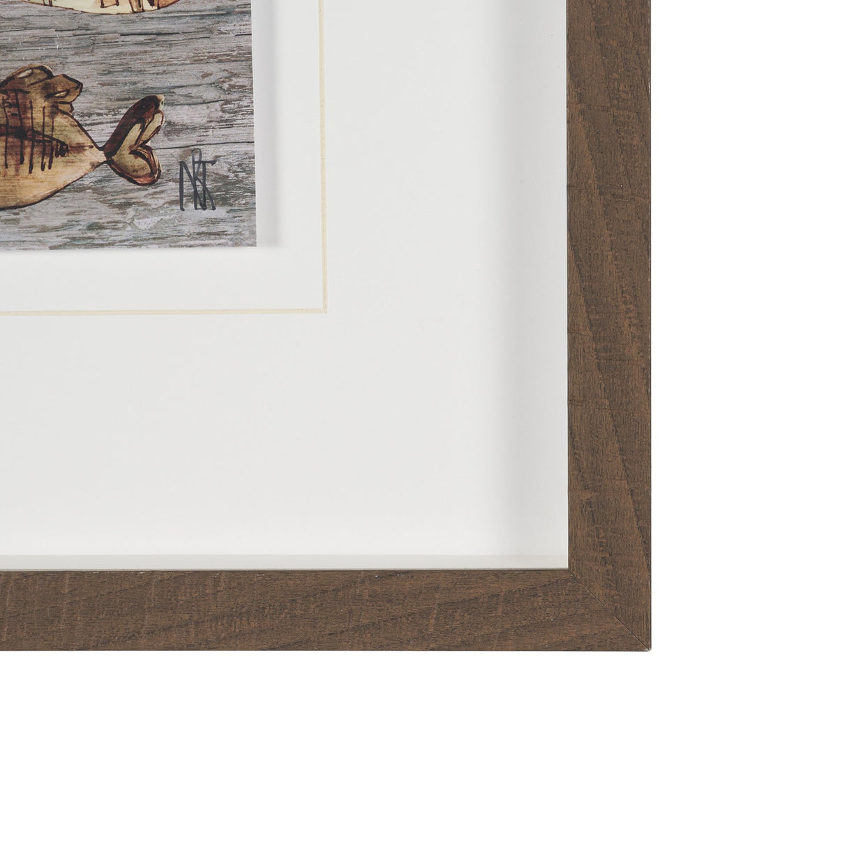 Fish Pattern II by Mercana Studio Hand-Embellished Textured Framed Artwork Matted under Glass from Mercana - Luna Furniture