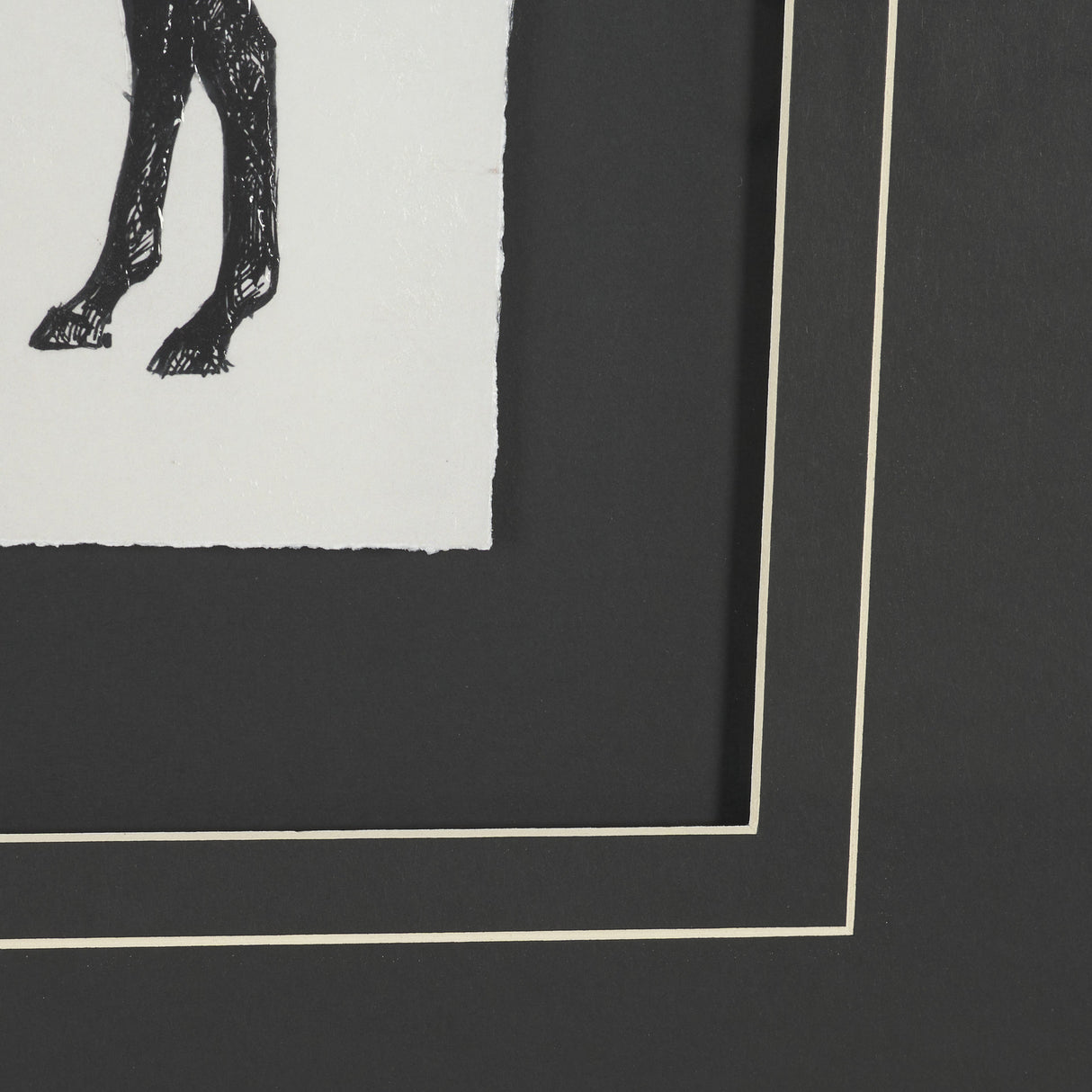 Equestrian Etching I by Mercana Studio Hand-Embellished Textured Framed Artwork Matted under Glass from Mercana - Luna Furniture