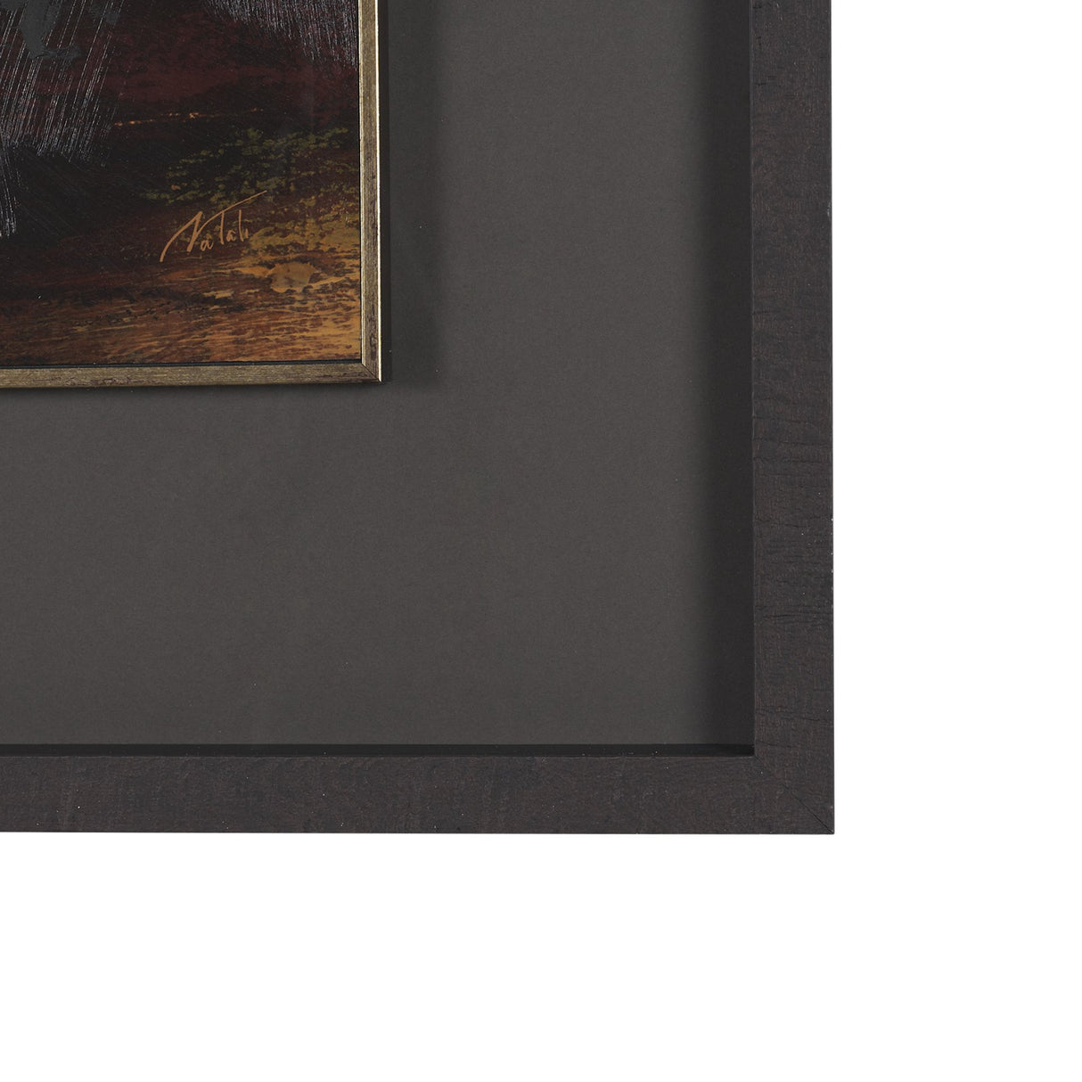 Golden Quiet I by Mercana Studio Hand-Embellished Textured Framed Artwork Matted under Glass from Mercana - Luna Furniture