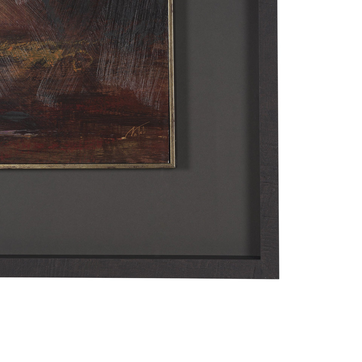 Golden Quiet II by Mercana Studio Hand-Embellished Textured Framed Artwork Matted under Glass from Mercana - Luna Furniture