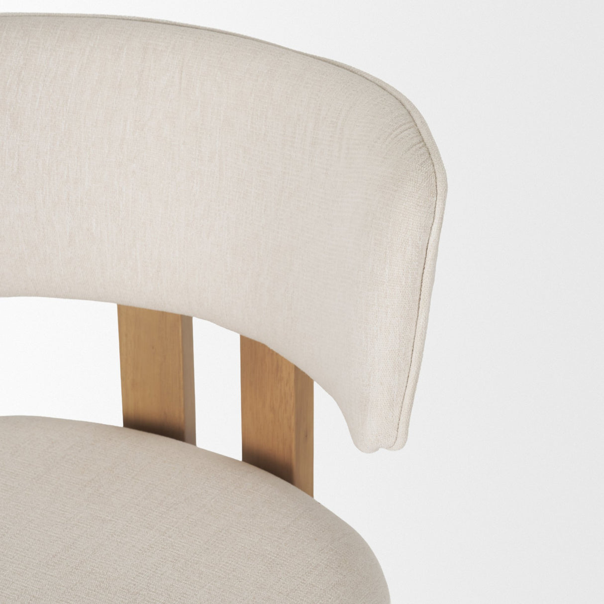 Soho Curved Open Back Cream w/ Light Brown Tripod Frame Dining Chair from Mercana - Luna Furniture