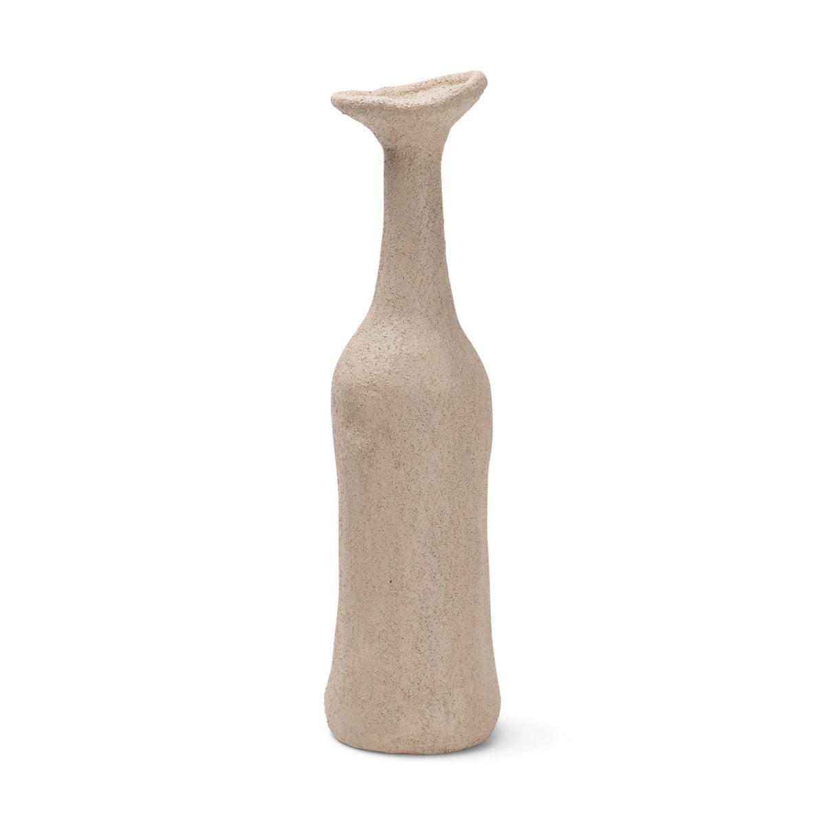 Runa Small Taupe Ceramic Rustic Decorative Bottle