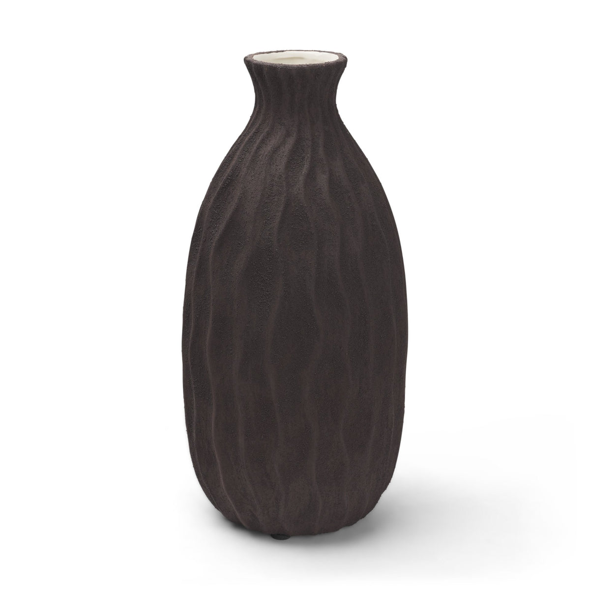 Tidal Tall Ceramic Rippled Decorative Vase