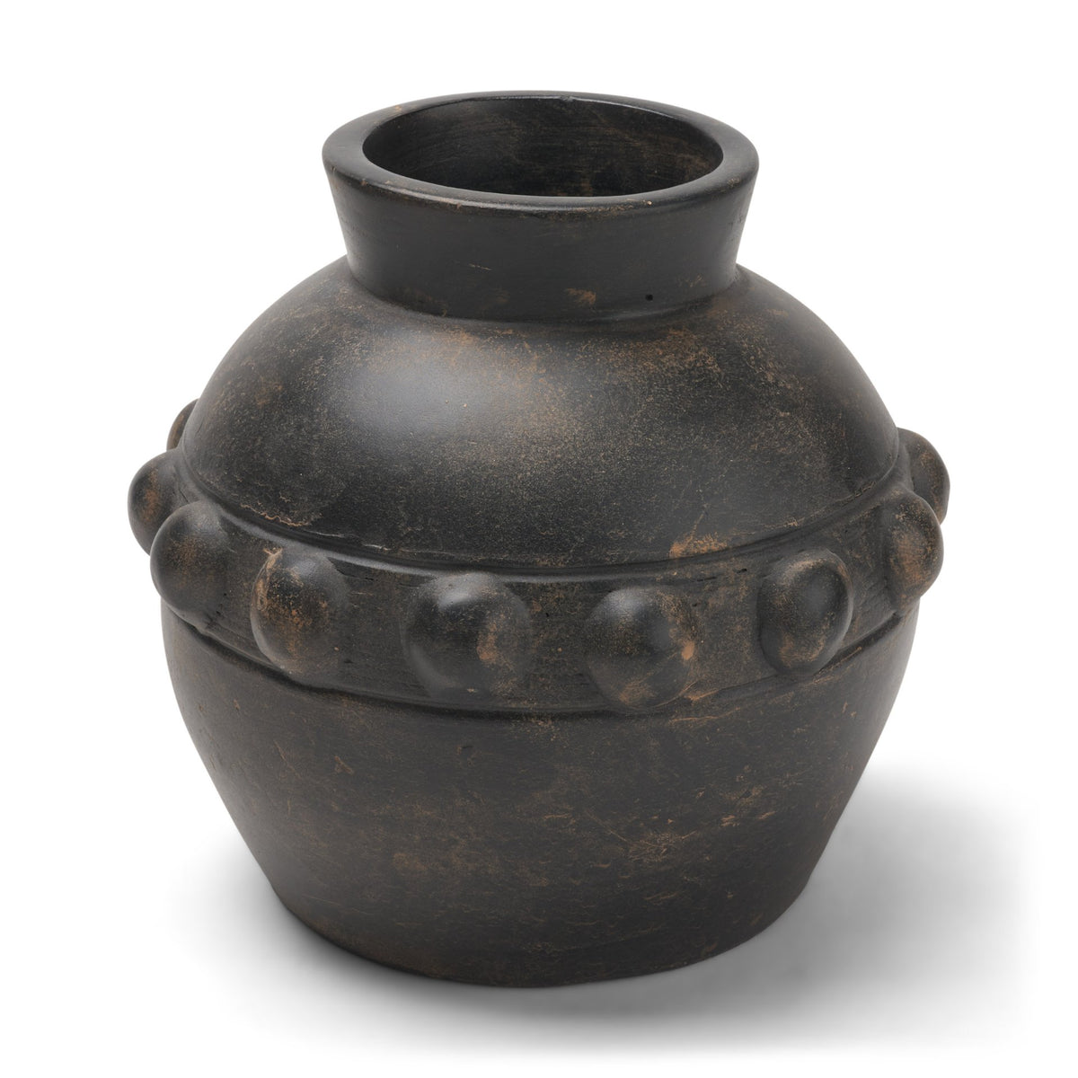 Douro Small Earthy Brown Dotted Vase from Mercana - Luna Furniture