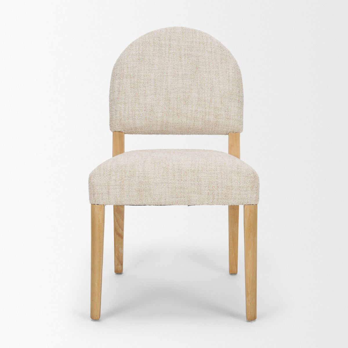 Martie Rounded Back Dining Side Chair | Oatmeal Fabric w/ Wood, Set of 2 from Mercana - Luna Furniture