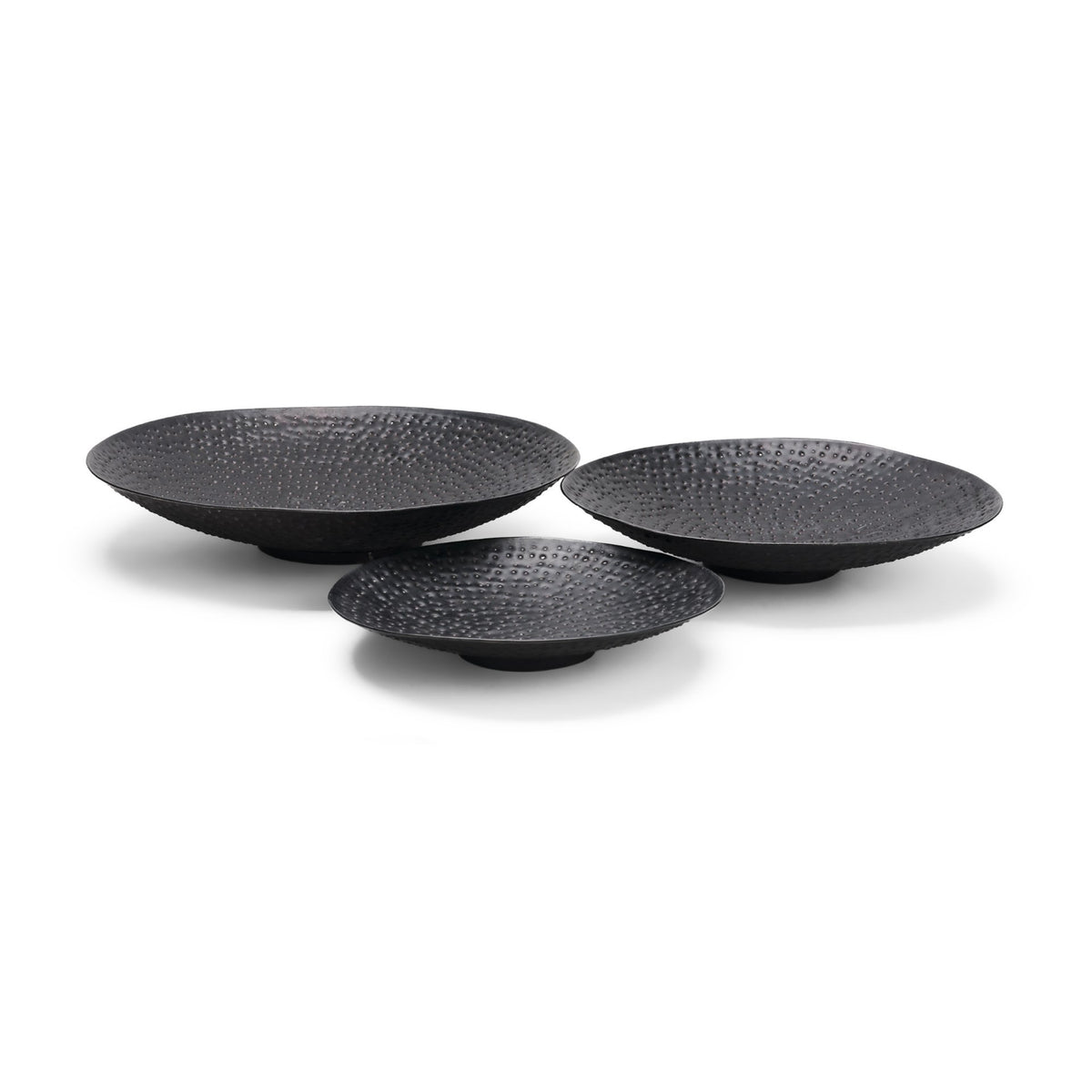 Patera Hammered Iron Metal Decorative Bowls (Set of 3)