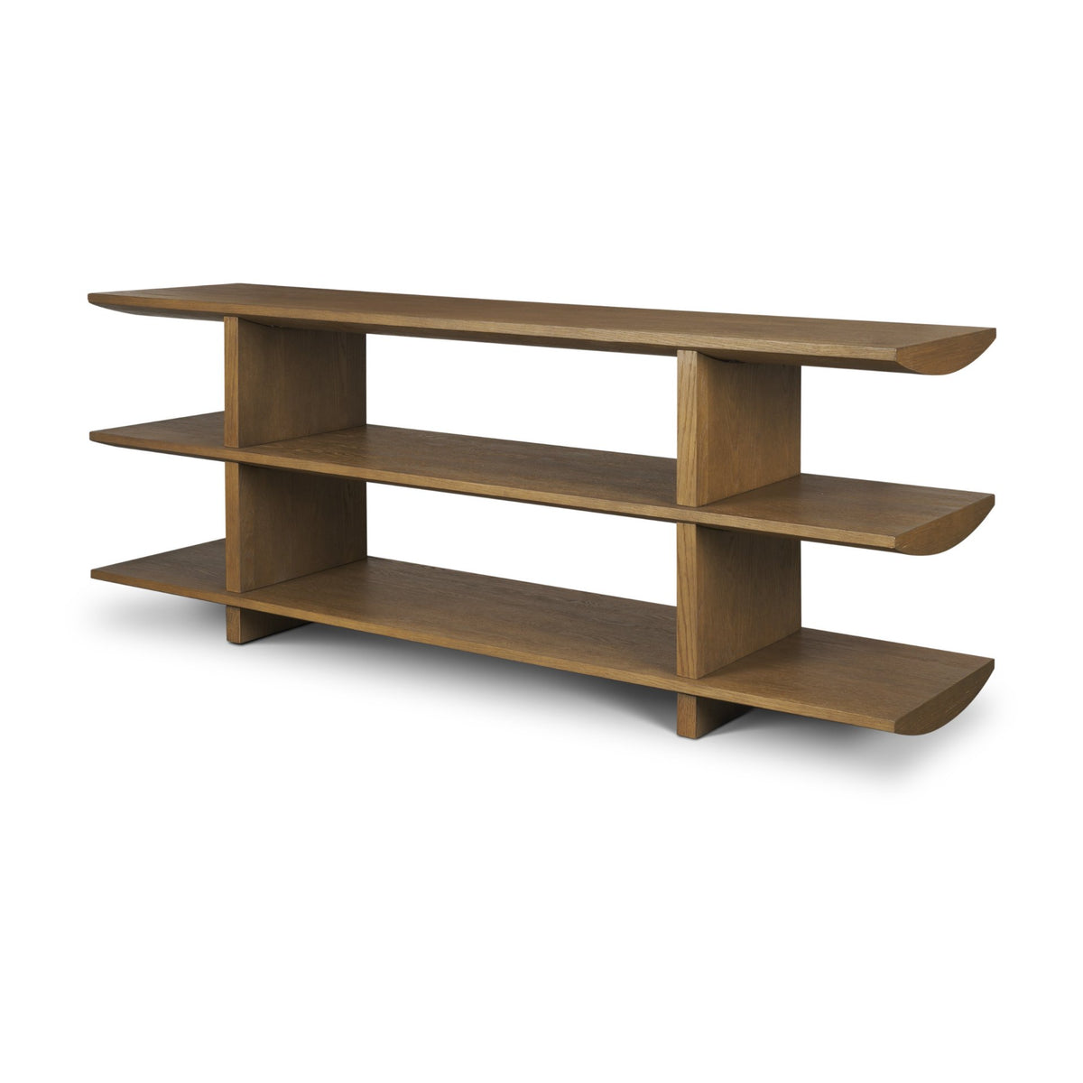 Boden 74" Wood Console Table w/ Open Shelves from Mercana - Luna Furniture