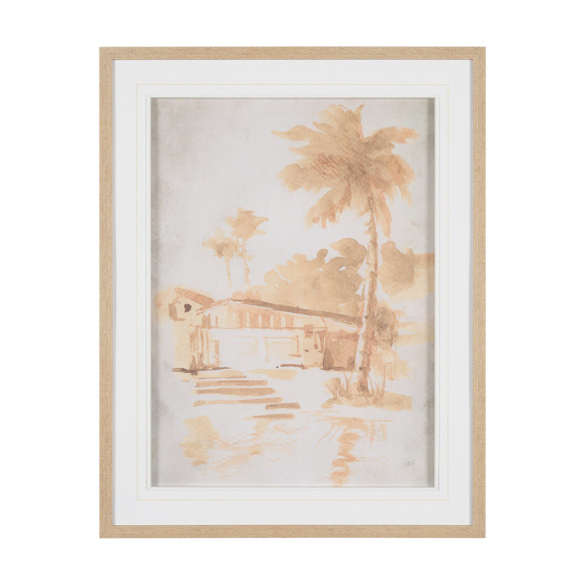 Palm Spring II by Mercana Studio Hand-Embellished Framed Artwork Matted under Glass from Mercana - Luna Furniture