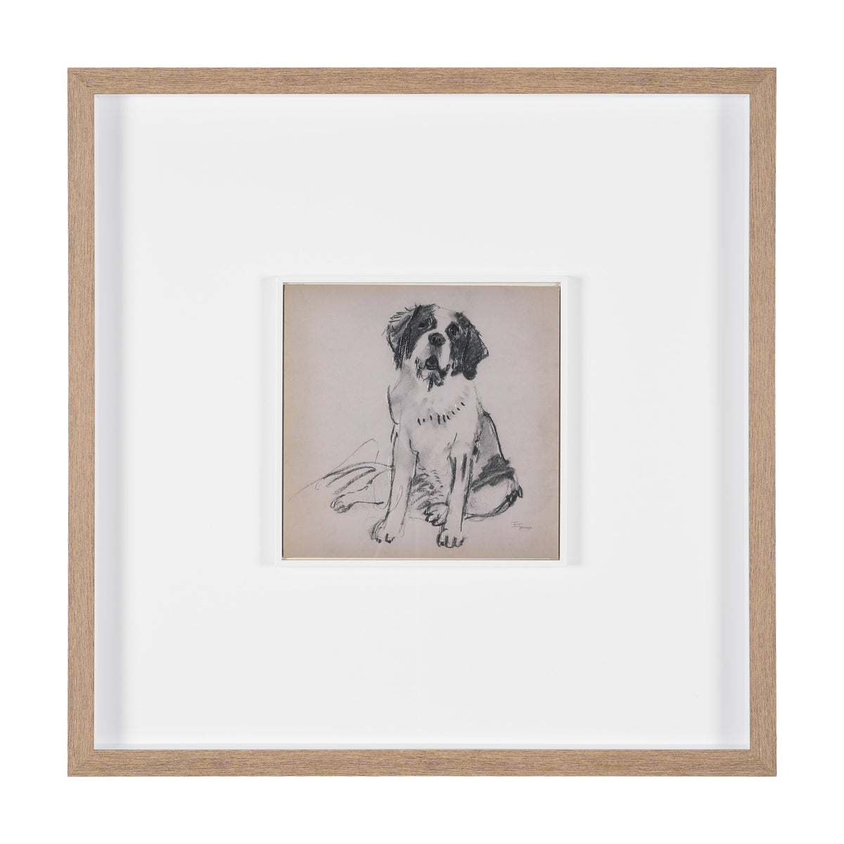St. Bernard by Mercana Studio Hand-Embellished Framed Artwork Matted under Glass from Mercana - Luna Furniture
