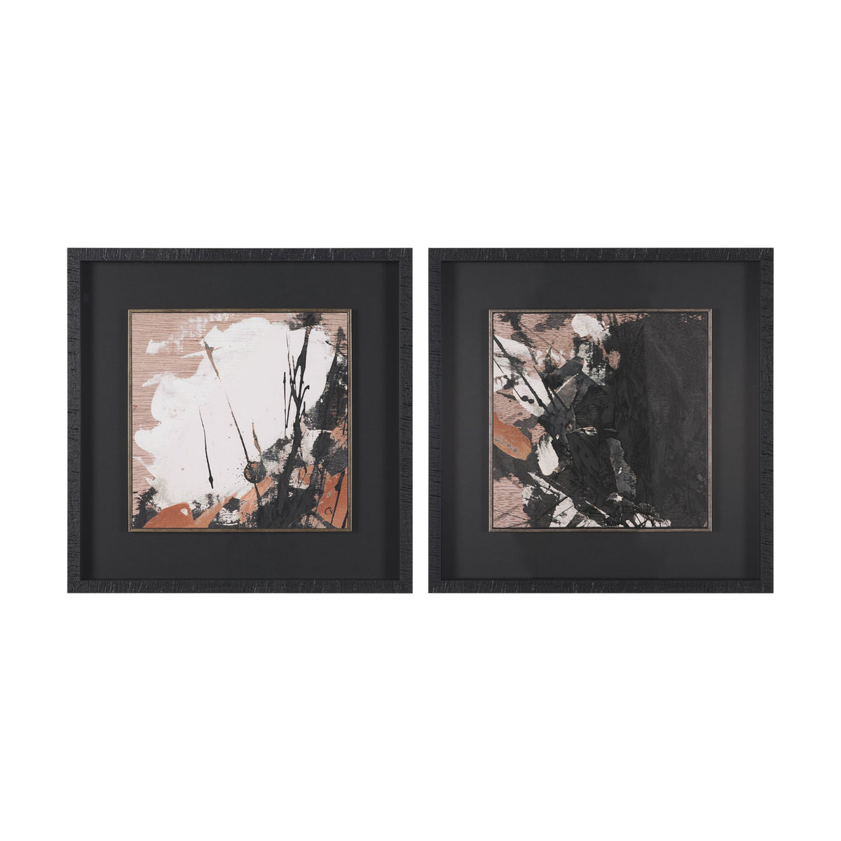 Tones of Sienna I (Set 2) by Mercana Studio Hand-Embellished Framed Artwork Matted under Glass