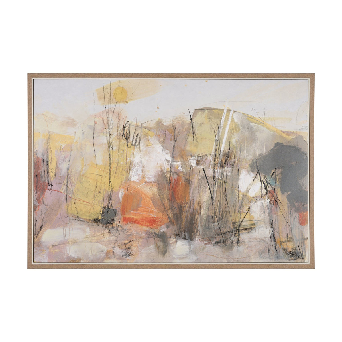 Abstract Autumn 1 by Mercana Studio Hand-Embellished Textured Framed Canvas Artwork from Mercana - Luna Furniture