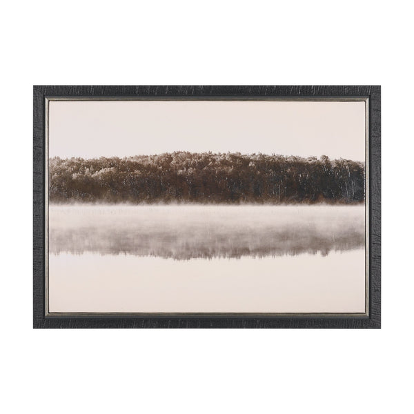 Calm Reflections by Mike Toy Hand-Embellished Textured Framed Canvas Photo Print