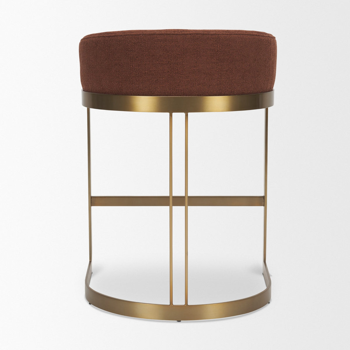 Hollyfield Backless 28.7in Seat Bar Stool | Burgundy Fabric w/ Metal from Mercana - Luna Furniture