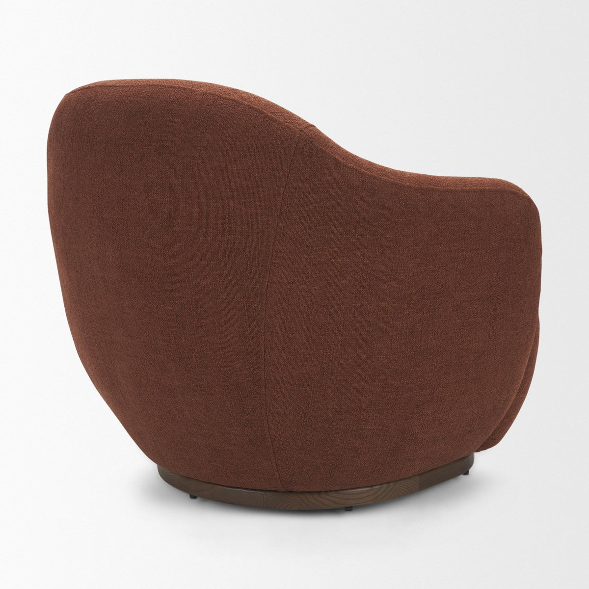 Hudson Burgundy Fabric Upholstered Swivel Chair from Mercana - Luna Furniture