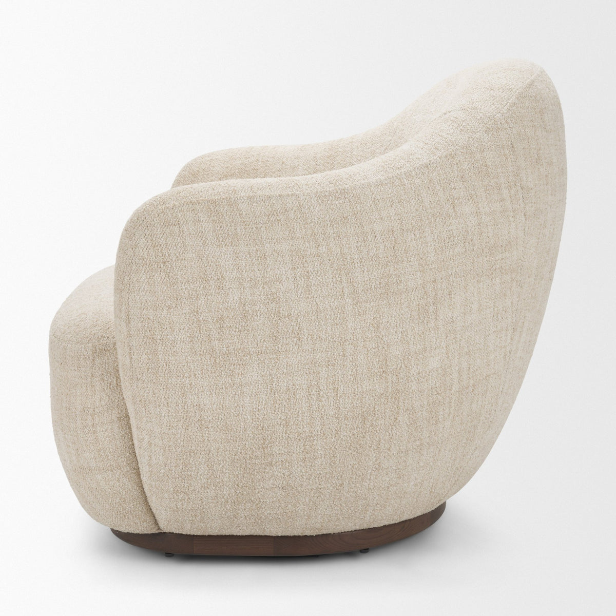 Hudson Oatmeal Fabric Upholstered Swivel Chair from Mercana - Luna Furniture