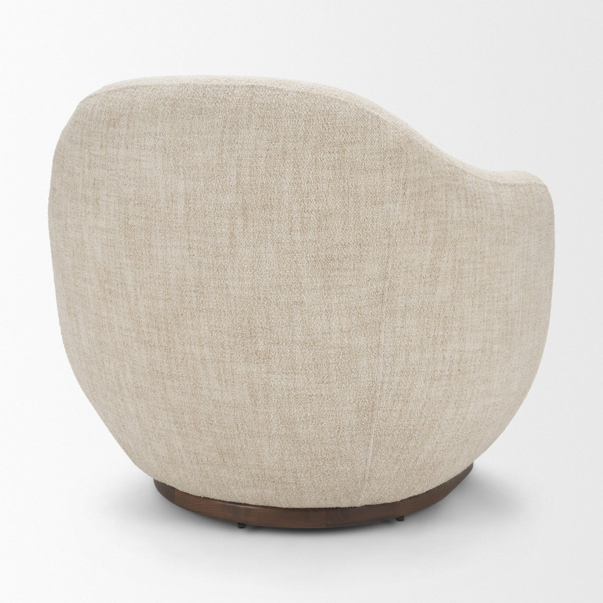 Hudson Oatmeal Fabric Upholstered Swivel Chair from Mercana - Luna Furniture
