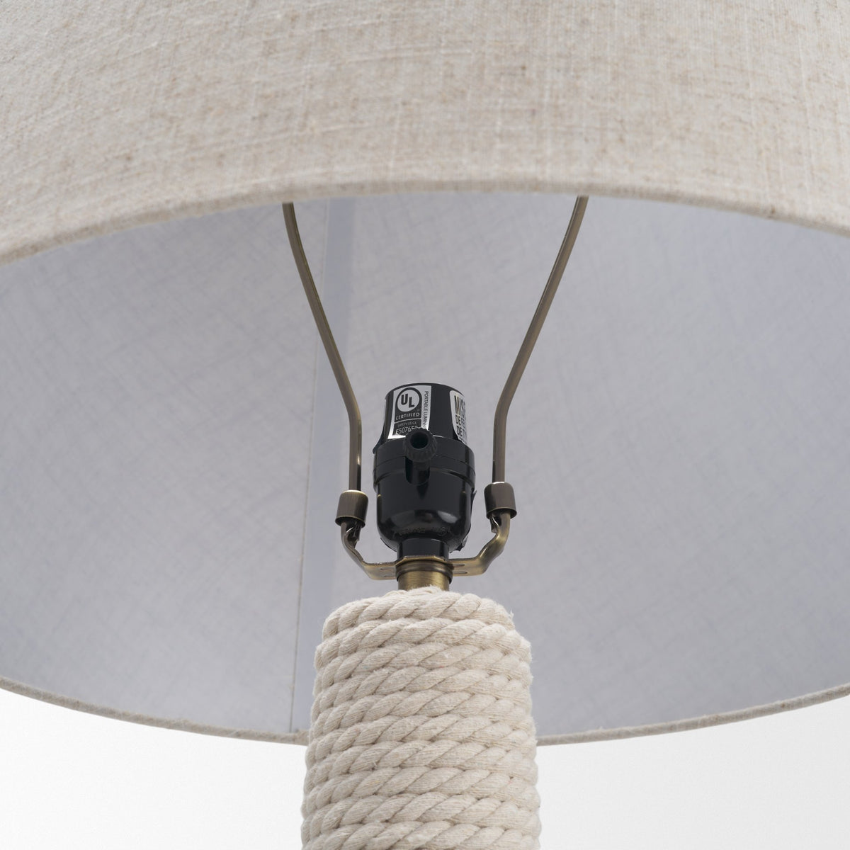 Newport Woven Rope Tapered Base Floor Lamp from Mercana - Luna Furniture
