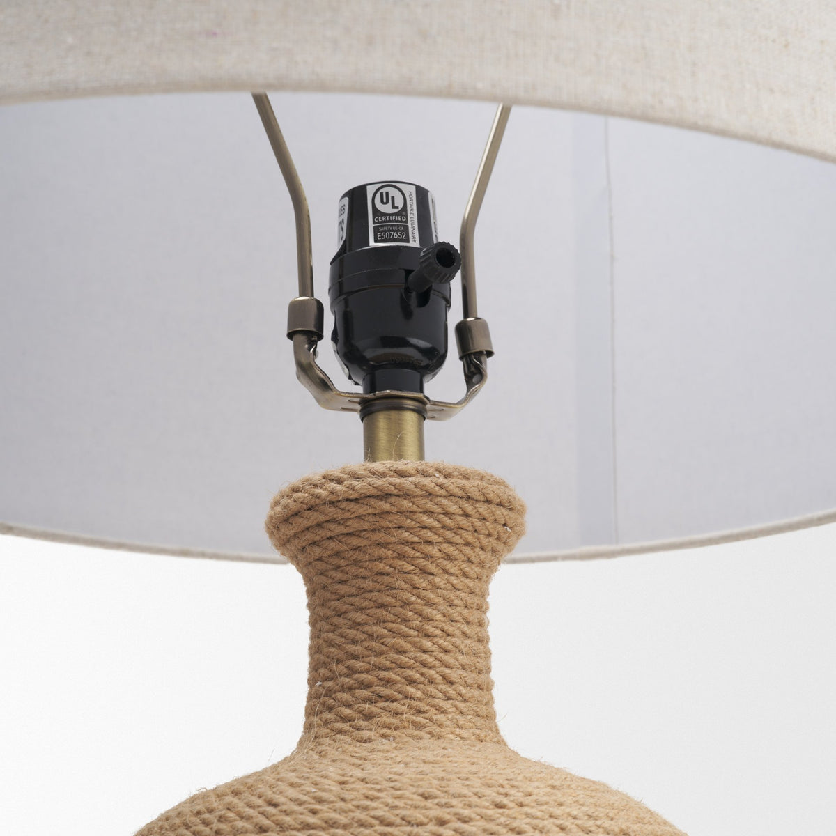 Portofino Abaca Rope Bottle Table Lamp from Mercana - Luna Furniture