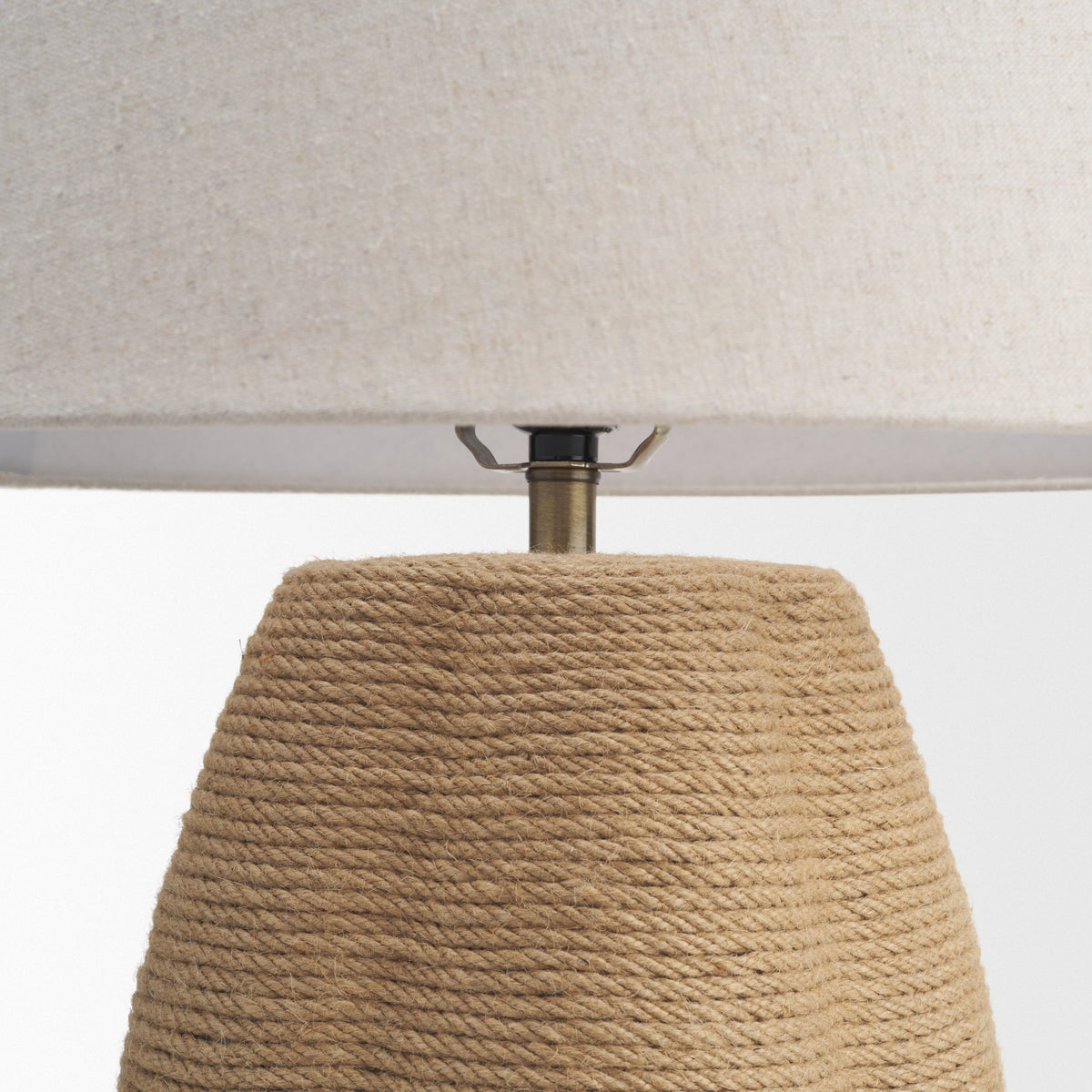 Portofino Natural Abaca Rope Table Lamp from Mercana - Luna Furniture