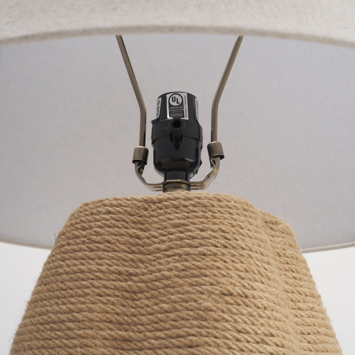 Portofino Natural Abaca Rope Table Lamp from Mercana - Luna Furniture