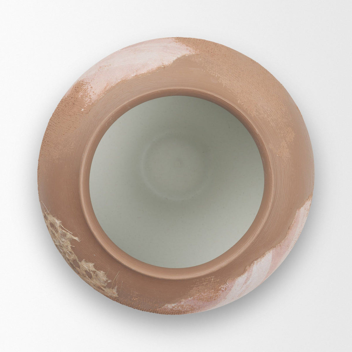 Velo Brown w/White Hand-Painted Terracotta Decorative Vase from Mercana - Luna Furniture