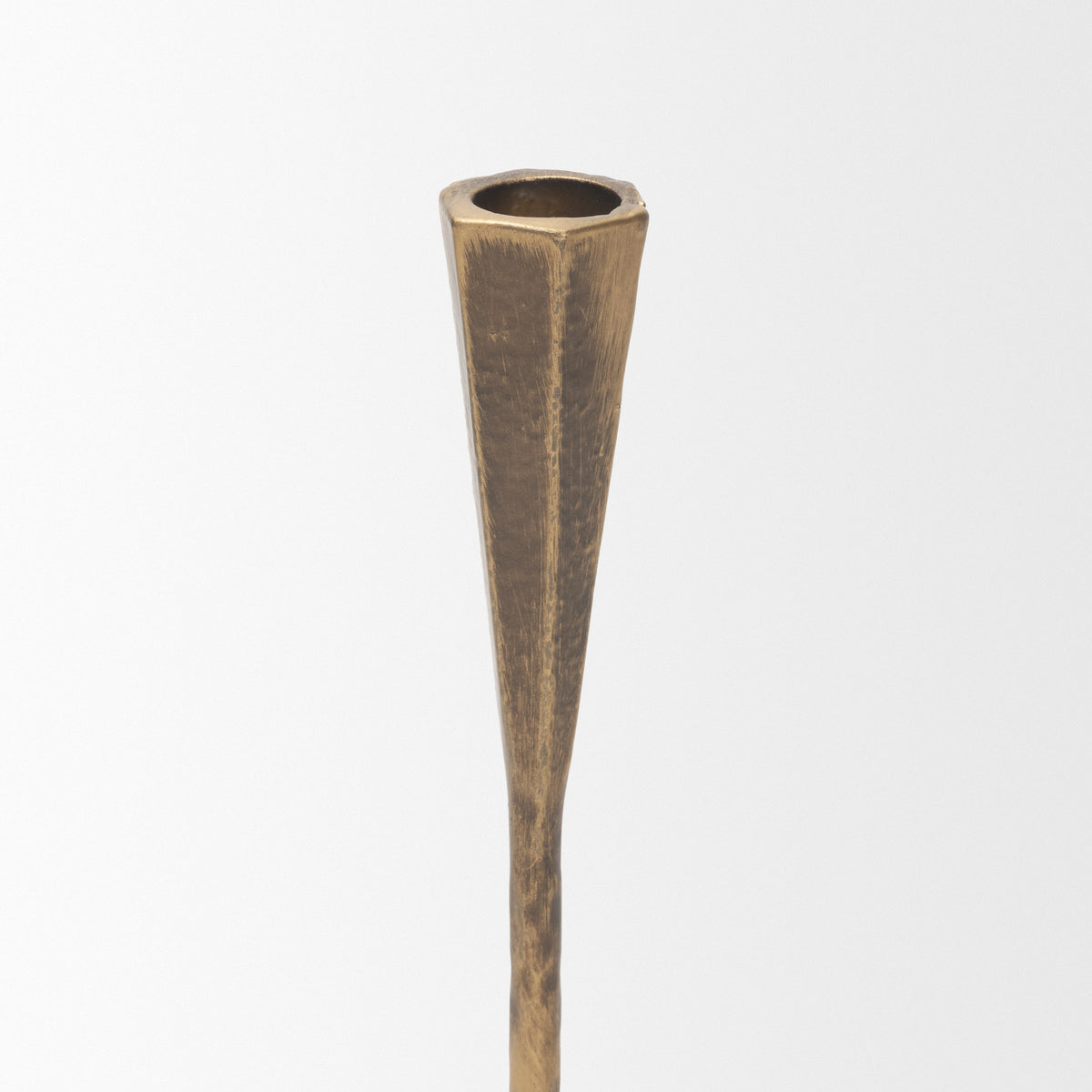 Naja Antique Brass Metal Double Taper Candle Holder from Mercana - Luna Furniture