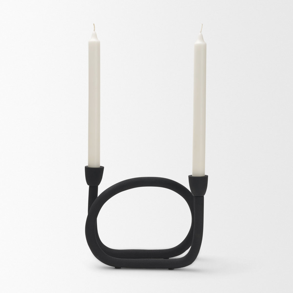 Serpens Black Metal Large Candleholder from Mercana - Luna Furniture