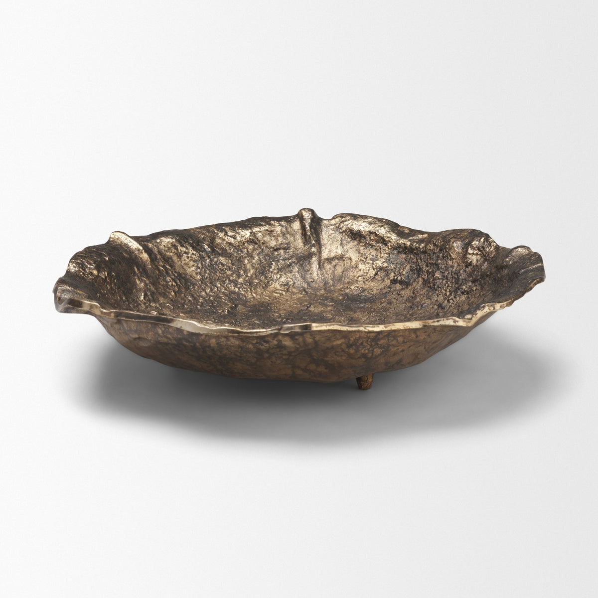 Verdant Large Antiqued Brass Metal Decorative Centerpiece Bowl from Mercana - Luna Furniture