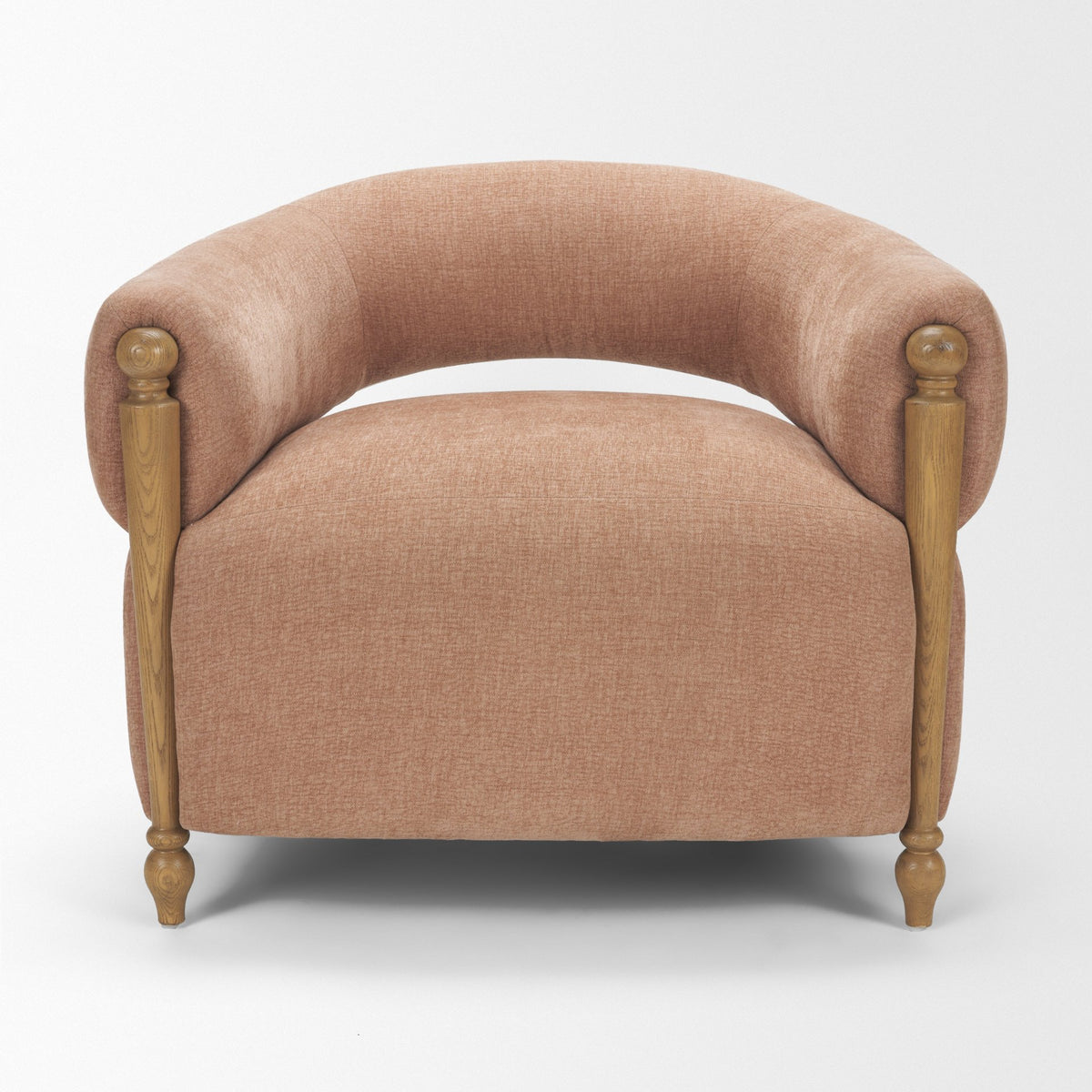 Margaux Sienna Fabric Open Back Barrel Accent Chair from Mercana - Luna Furniture