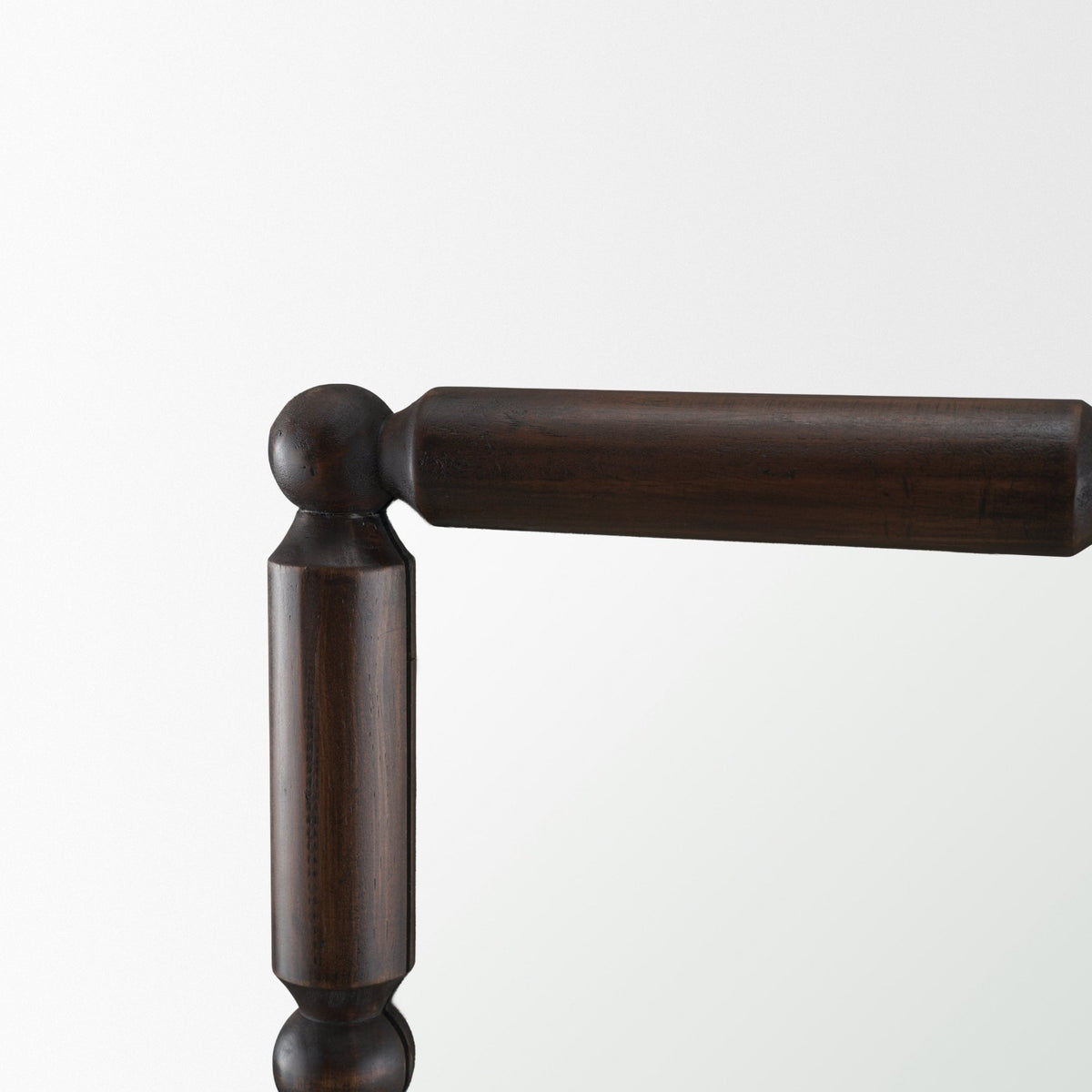 Lenora Heritage Spool Frame Wall Mirror | Dark Brown Wood from Mercana - Luna Furniture