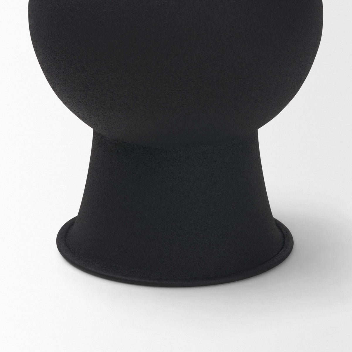 Veda Small Black Metal Geometric Vase from Mercana - Luna Furniture