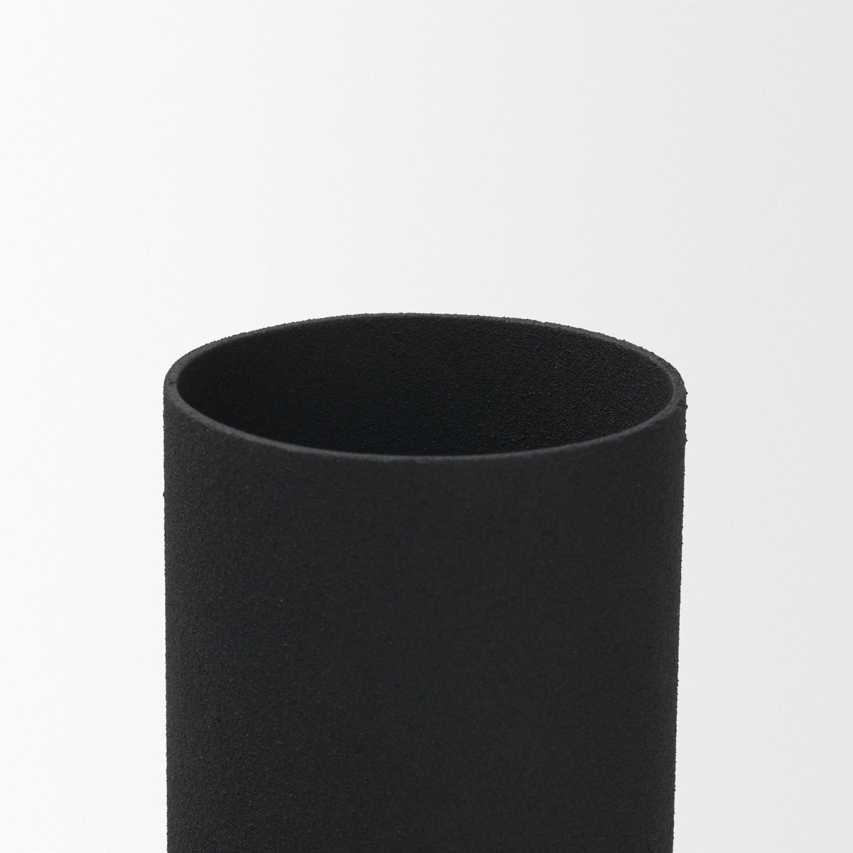 Veda Large Black Metal Geometric Vase from Mercana - Luna Furniture