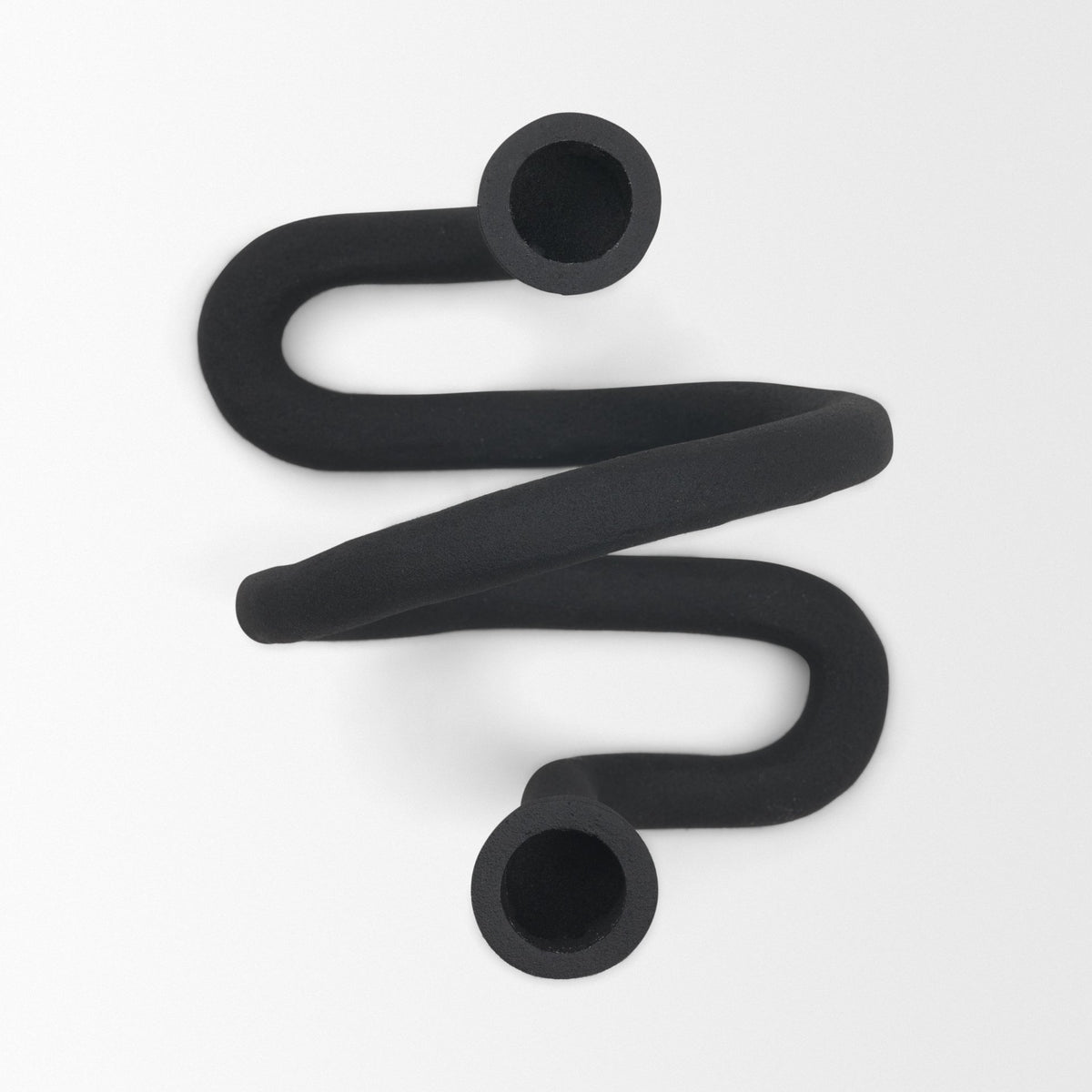 Serpens Black Metal Narrow Candle Holder from Mercana - Luna Furniture