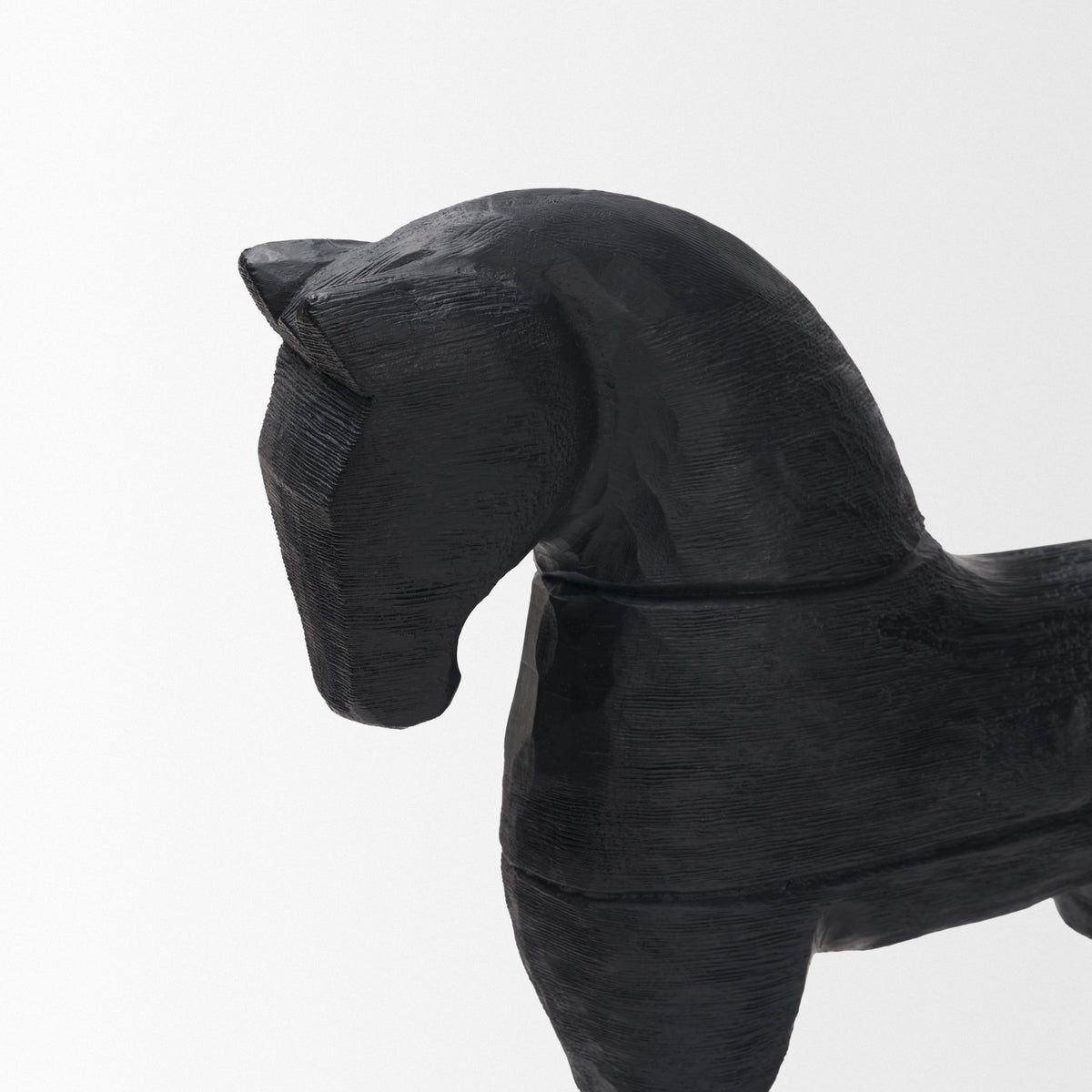 Equus Black Wooden Horse Decorative Object