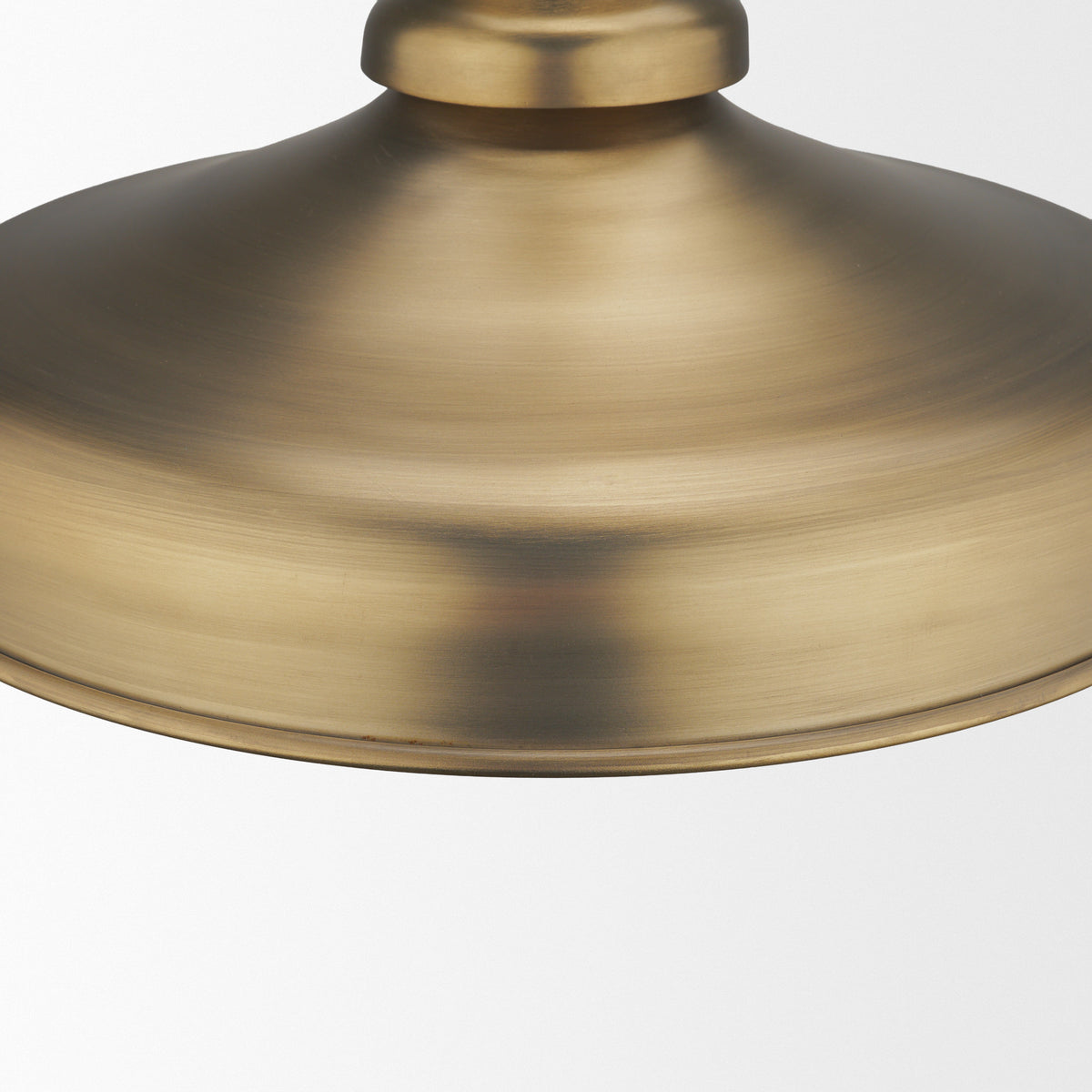 Keller Wide Antiqued Brass Metal 1-Light Pendant from Mercana - Luna Furniture