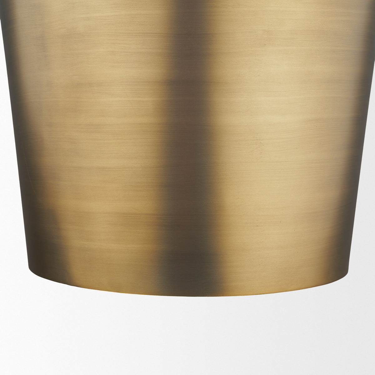 Keller Tall Antiqued Brass Metal 1-Light Pendant from Mercana - Luna Furniture