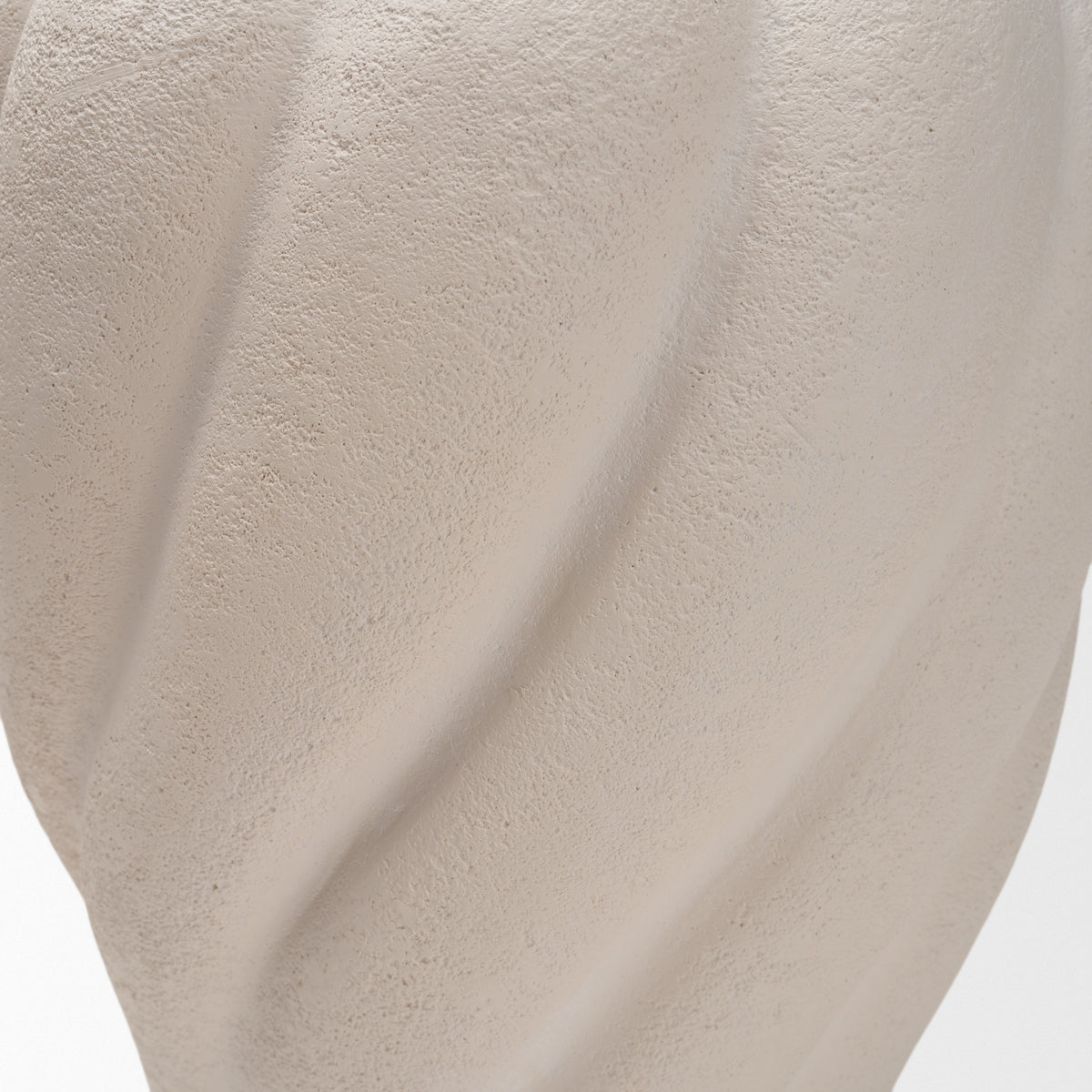 Syros Twisted Tall Cream Ceramic Urn Vase