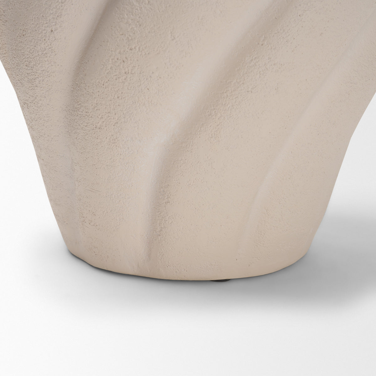 Syros Twisted Tall Cream Ceramic Urn Vase