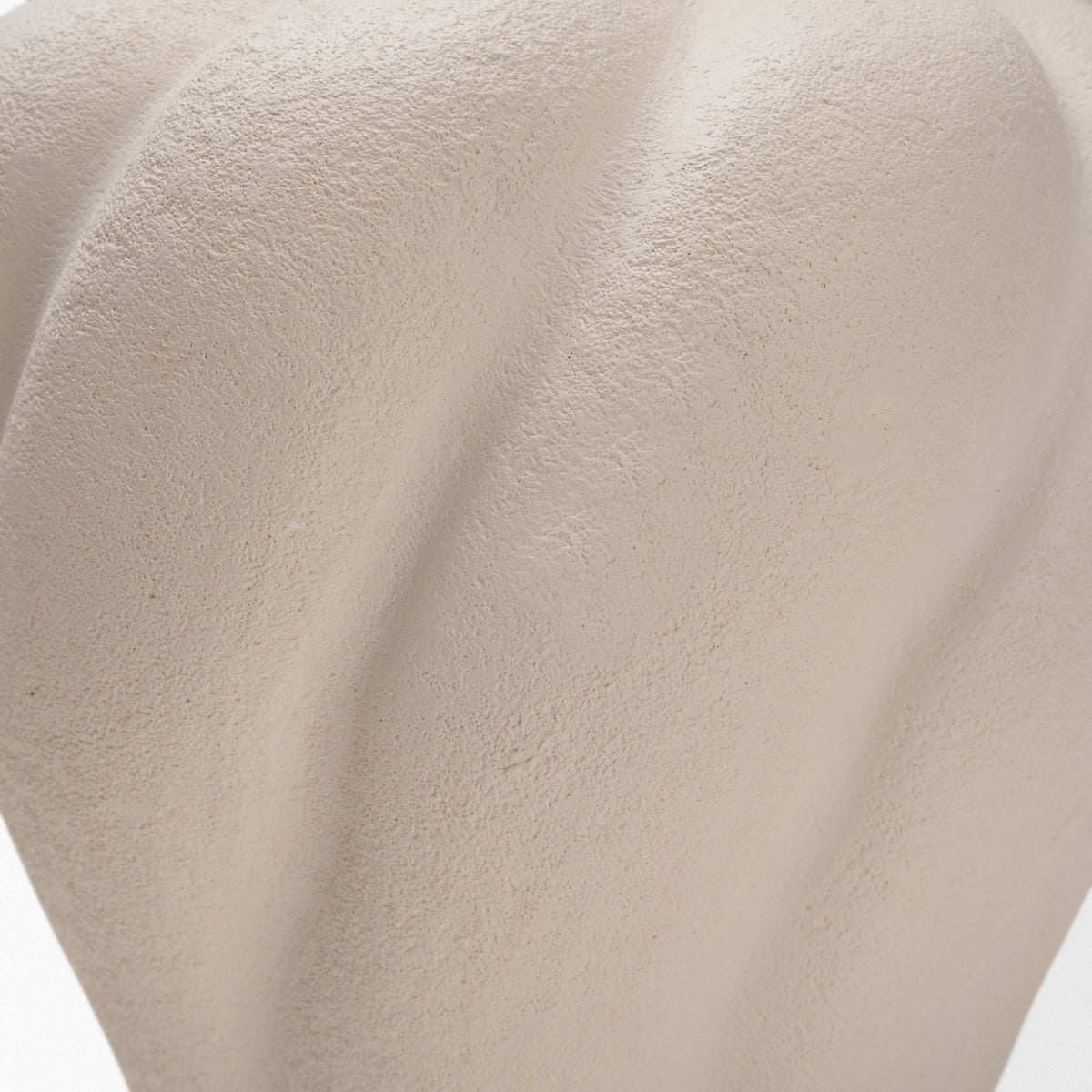 Syros Twisted Small Cream Ceramic Urn Vase