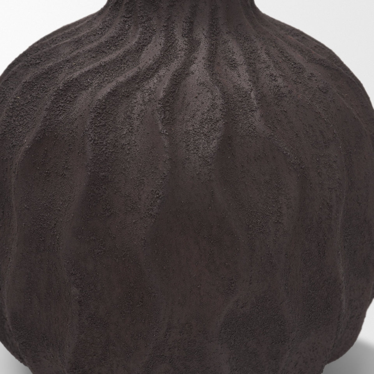 Tidal Short Ceramic Rippled Decorative Vase