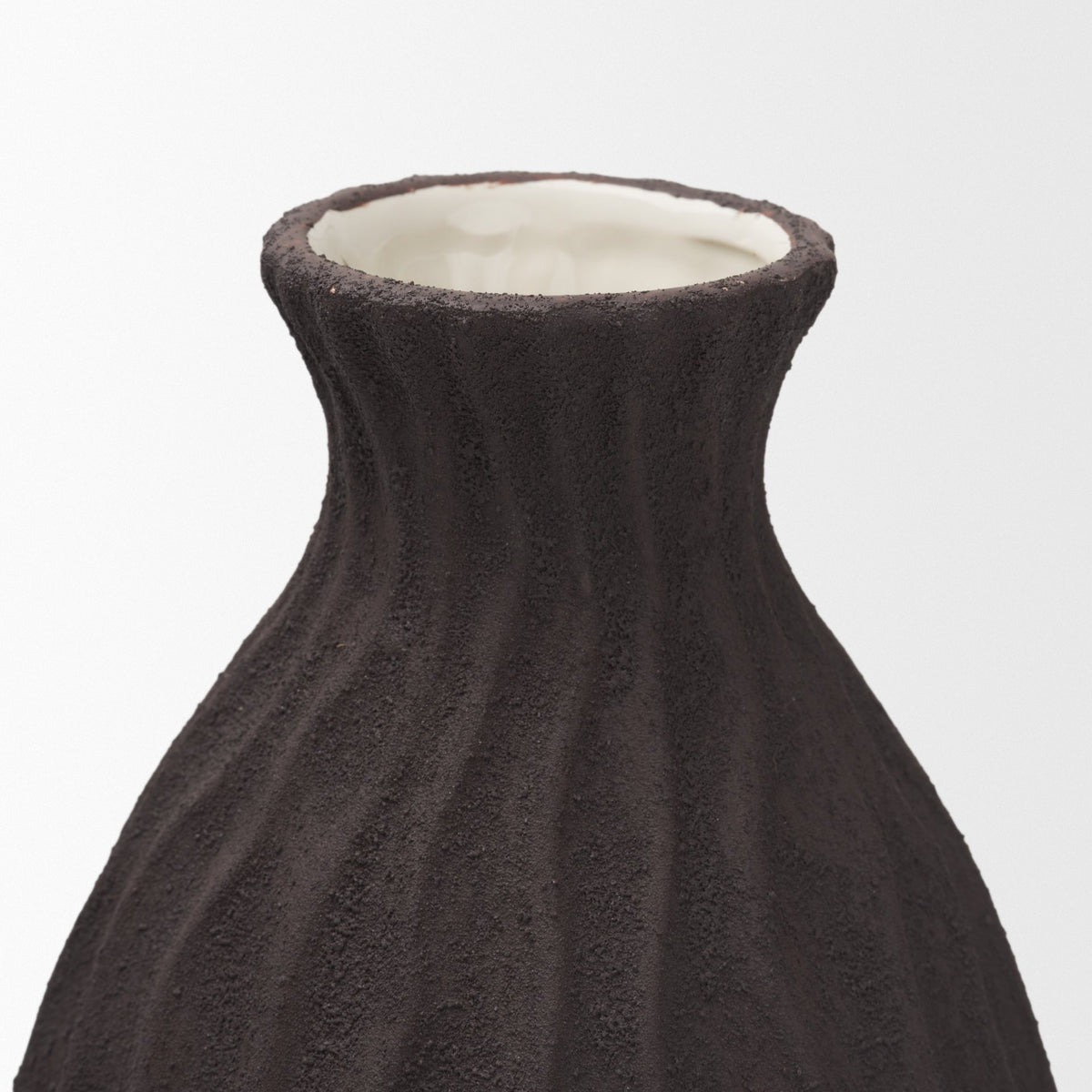 Tidal Tall Ceramic Rippled Decorative Vase