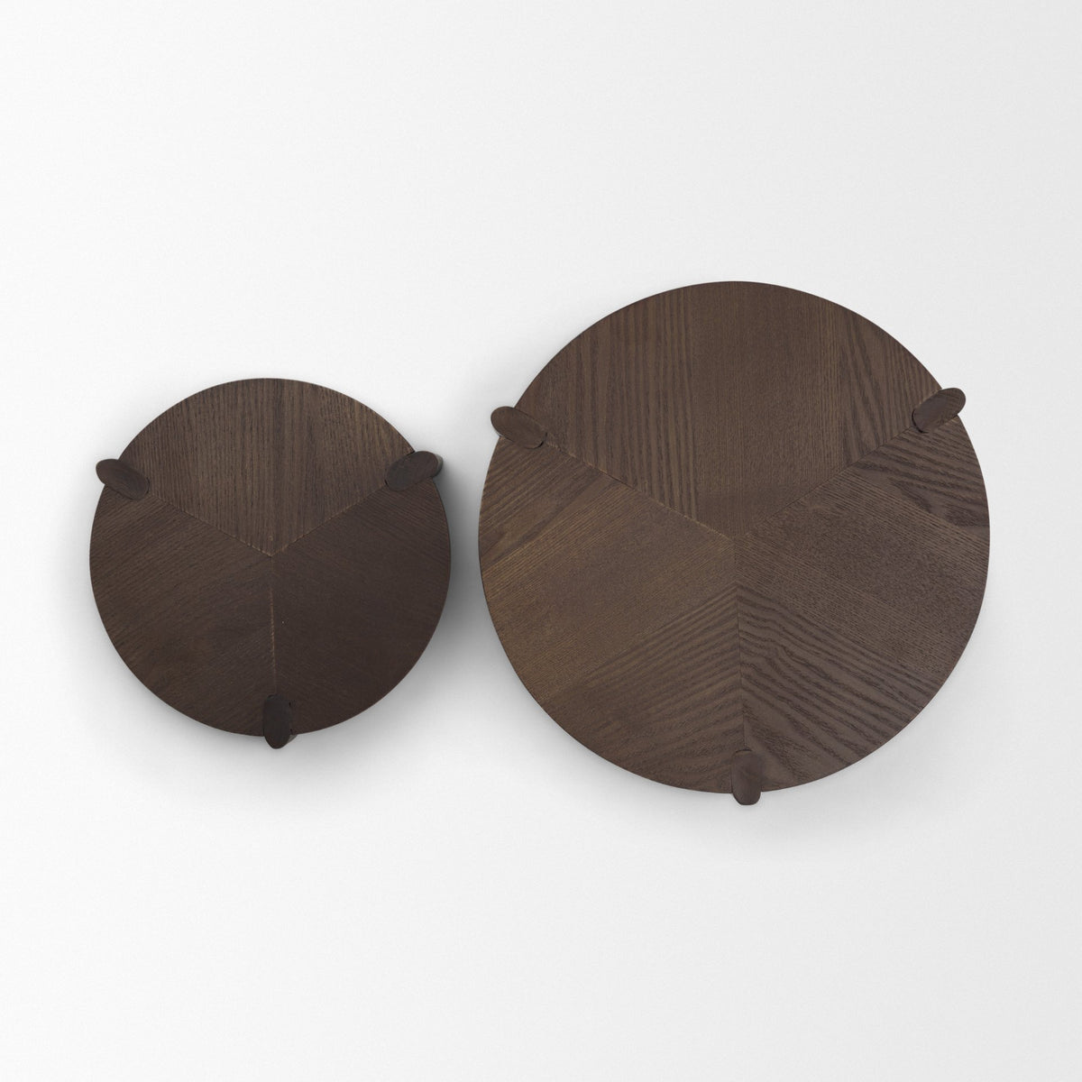 Stow Dark Brown Walnut Wood Risers (Set of 2) from Mercana - Luna Furniture