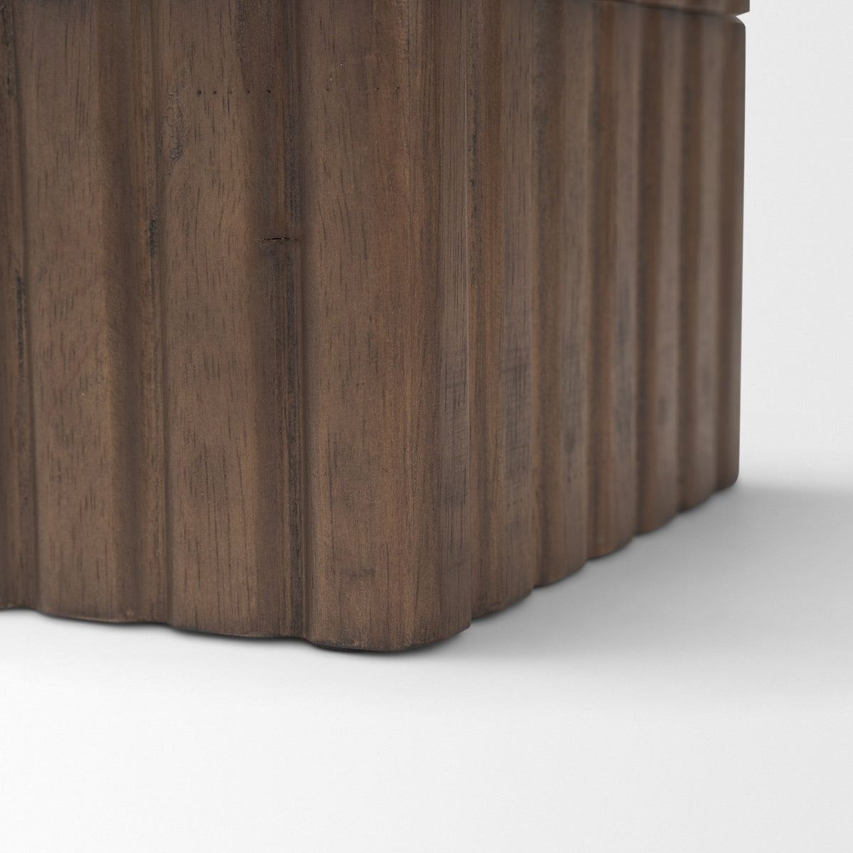 Strata Fluted Walnut Wood Decorative Box Set from Mercana - Luna Furniture
