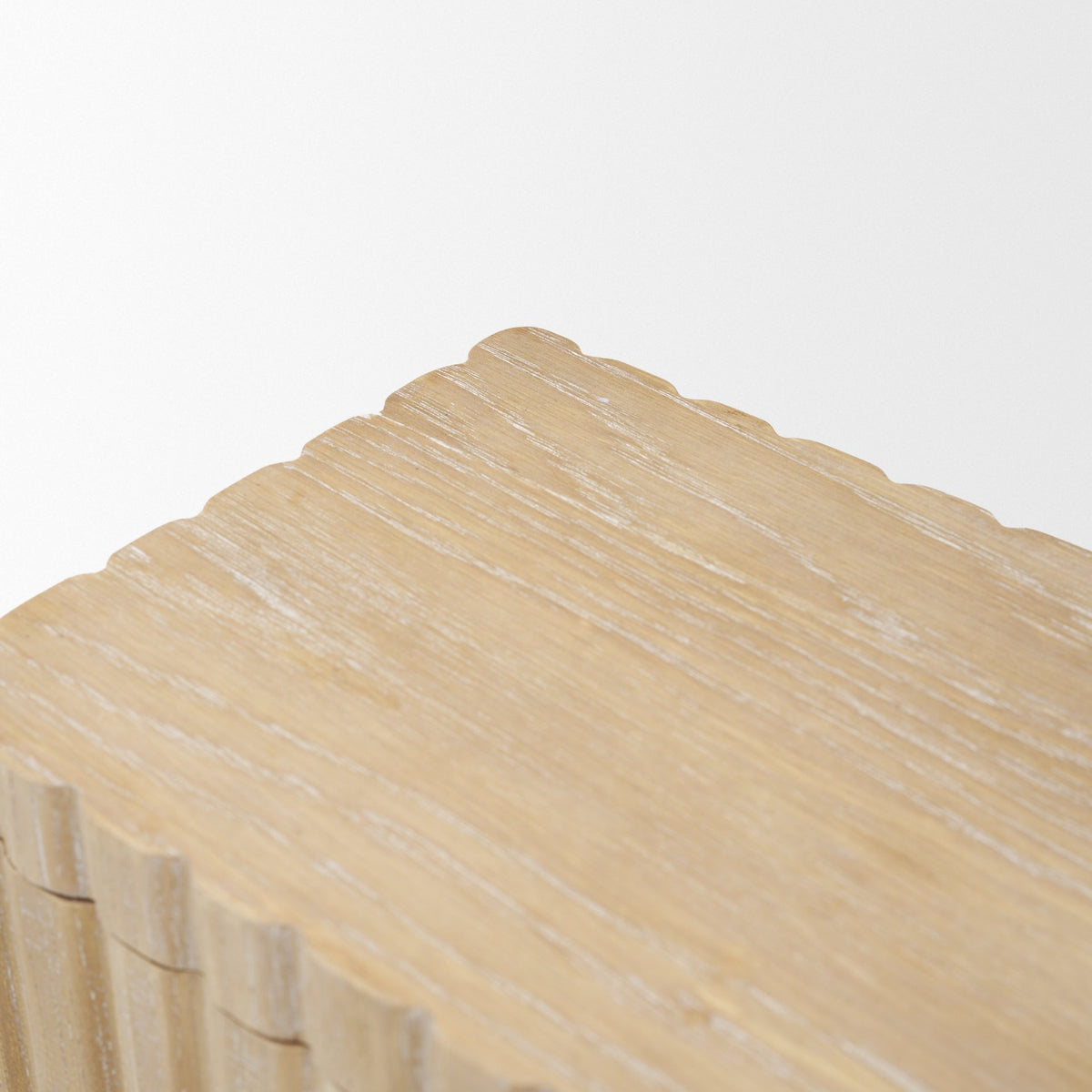 Strata Fluted White-Washed Wood Decorative Box Set