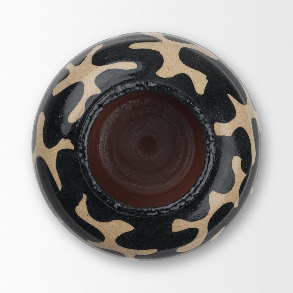 Bosma Black and Cream Ceramic Urn from Mercana - Luna Furniture
