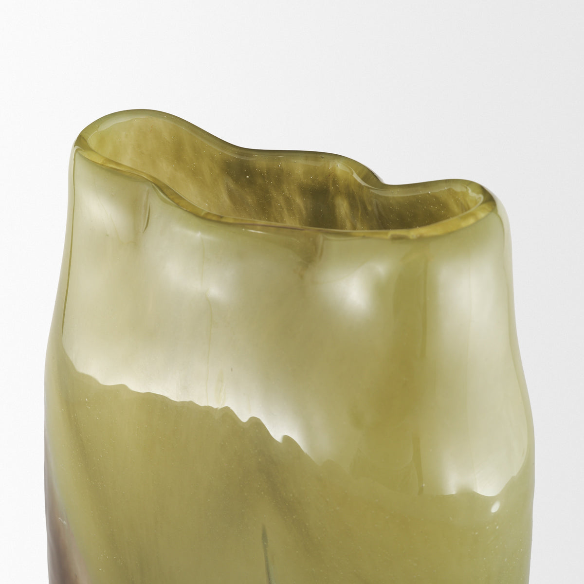 Tulano Tall Green and Brown Glass Vase from Mercana - Luna Furniture