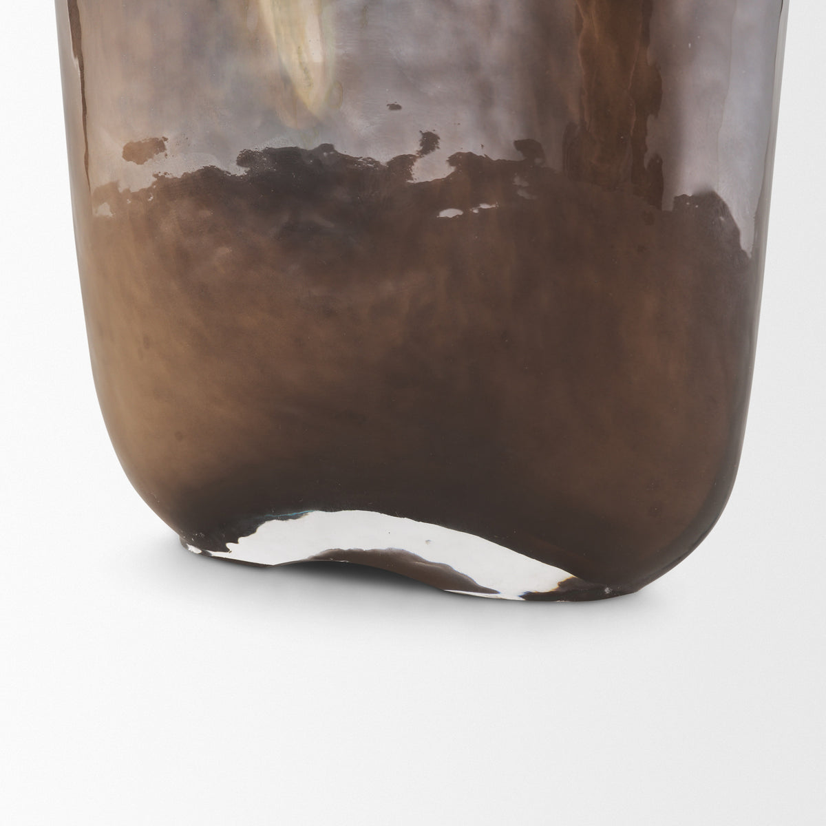 Tulano Tall Green and Brown Glass Vase from Mercana - Luna Furniture
