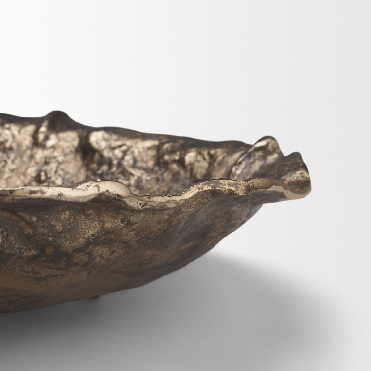 Verdant Large Antiqued Brass Metal Decorative Centerpiece Bowl from Mercana - Luna Furniture